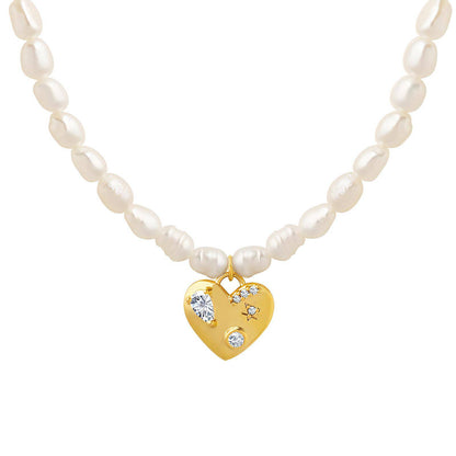 18K gold plated  Heart necklace, Intensity