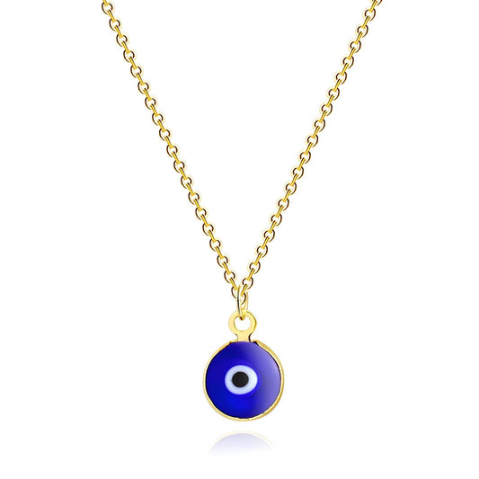 18K gold plated Stainless steel  Evil Eye necklace, Intensity