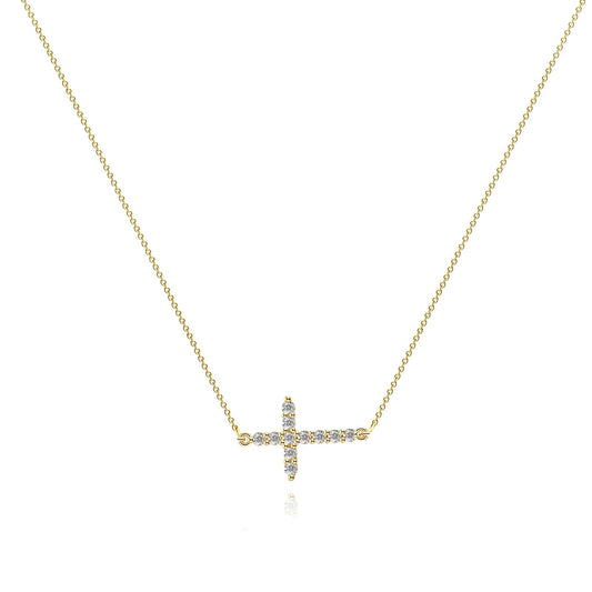 18K gold plated Stainless steel  Crosses necklace, Intensity