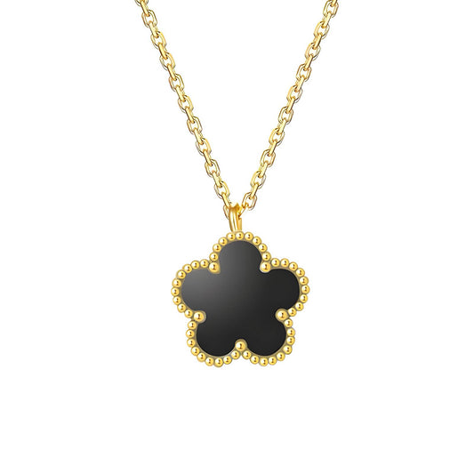 18K gold plated Stainless steel  Flower necklace, Intensity