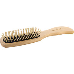 Spa Accessories Wood Bristle Hair Brush - Bamboo Purse Size By Spa Accessories