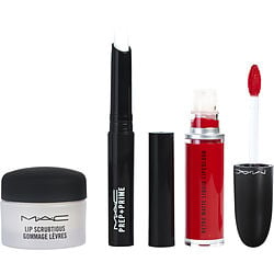 Mac Travel Exclusive Lip Kit Red: Lip Scubtious - Candied Nectar + Prep + Prime Lip + Retro Matte Liquid Lipcolour - #feels So Grand --3ct By Mac