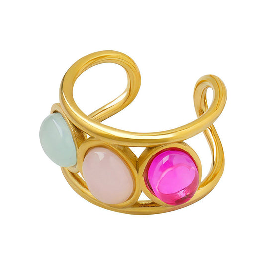 18K gold plated Stainless steel finger ring, Intensity