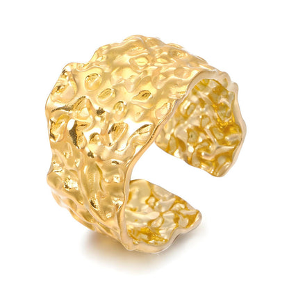 18K gold plated Stainless steel finger ring, Intensity