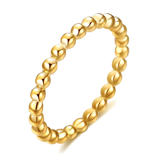 18K gold plated Stainless steel finger ring, Intensity