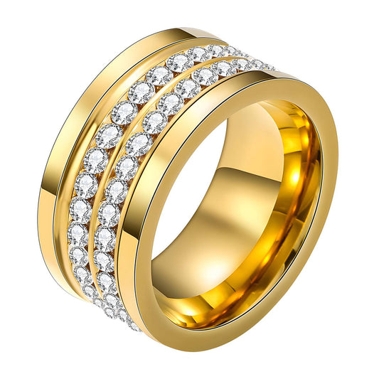 18K Gold Plated Stainless Steel Finger Ring,