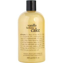 Vanilla Birthday Cake Shampoo, Shower Gel & Bubble Bath  --480ml/16oz